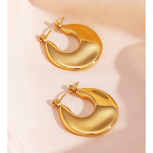 PENDIENTES MAREA ACERO Y ORO WATERPROOF