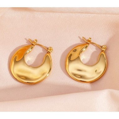 PENDIENTES MAREA ACERO Y ORO WATERPROOF