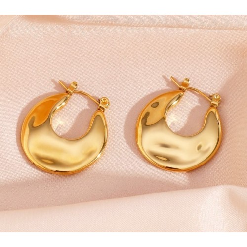 PENDIENTES MAREA ACERO Y ORO WATERPROOF