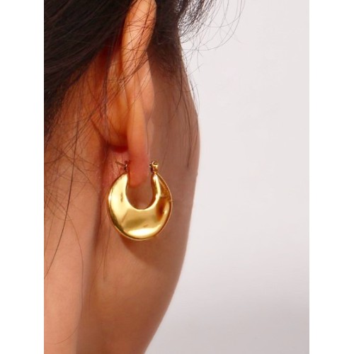 PENDIENTES MAREA ACERO Y ORO WATERPROOF