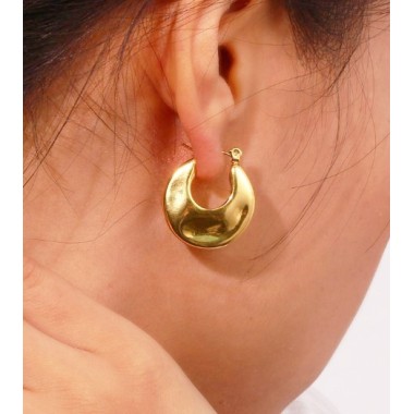 PENDIENTES MAREA ACERO Y ORO WATERPROOF