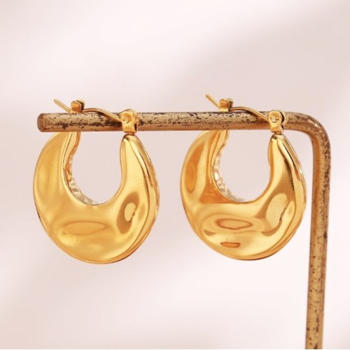 PENDIENTES MAREA ACERO Y ORO WATERPROOF
