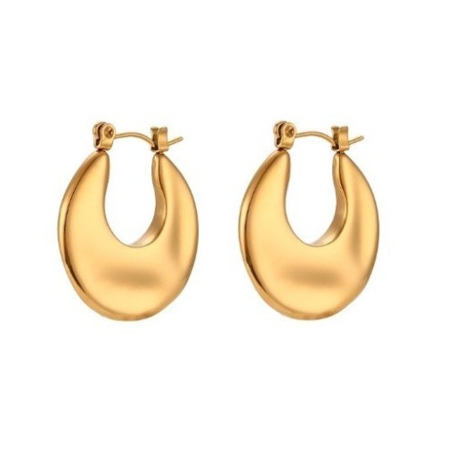 PENDIENTES MAREA ACERO Y ORO WATERPROOF