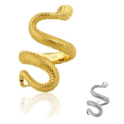 ANILLO SERPIENTE CON PLATA 925