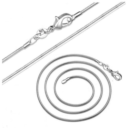 CADENA FINA SNAKE, COLA DE RATÓN, LAMINADA PLATA 925