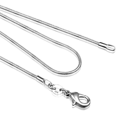 CADENA FINA SNAKE, COLA DE RATÓN, LAMINADA PLATA 925