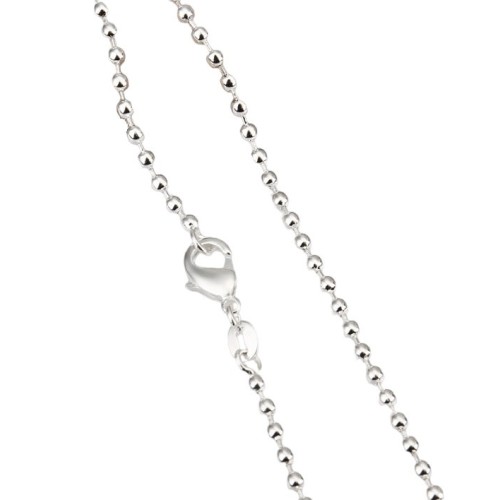 CADENA BOLAS LAMINADA PLATA 925