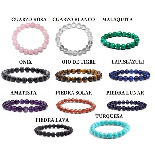 PULSERA PERSONALIZADA PLATA DE LEY Y PIEDRAS NATURALES