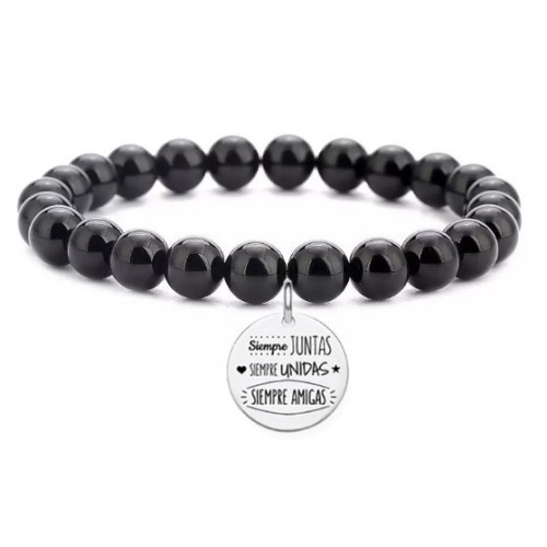 PULSERA PERSONALIZADA PLATA DE LEY Y PIEDRAS NATURALES