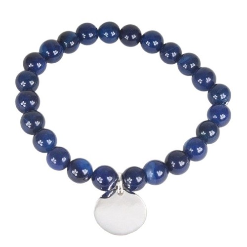 PULSERA PERSONALIZADA PLATA DE LEY Y PIEDRAS NATURALES