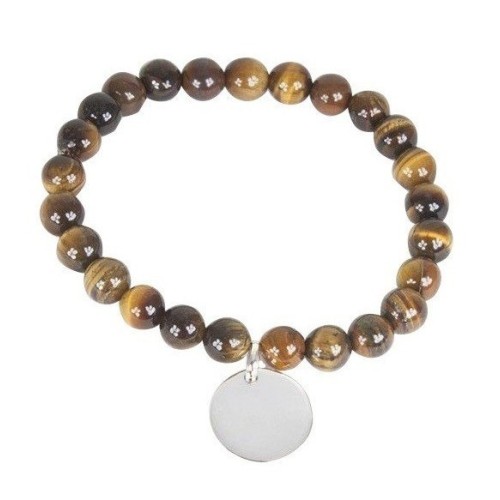 PULSERA PERSONALIZADA PLATA DE LEY Y PIEDRAS NATURALES