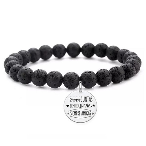 PULSERA PERSONALIZADA PLATA DE LEY Y PIEDRAS NATURALES