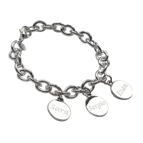 PULSERA PERSONALIZABLE CON MEDALLAS PARA GRABAR