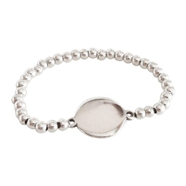 PULSERA BOLAS CON CHAPA PERSONALIZADA