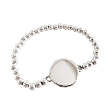 PULSERA BOLAS CON CHAPA PERSONALIZADA