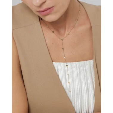 COLLAR GARGANTILLA BELL, ACERO Y ORO WATERPROOF