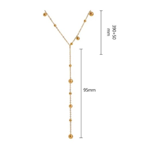 COLLAR GARGANTILLA "WATERFALL", ACERO Y ORO WATERPROOF