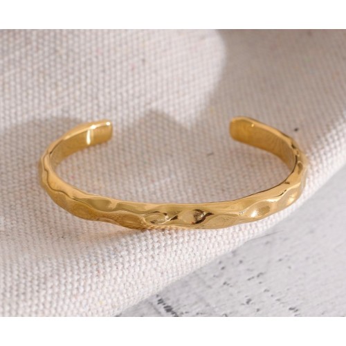 BRAZALETE ADARA, ACERO Y ORO WATERPROOF
