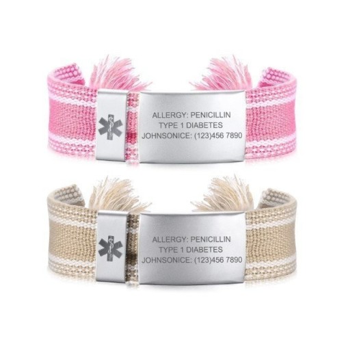 PULSERA MÉDICA, ALERTA ALÉRGICOS, ALZHEIMER
