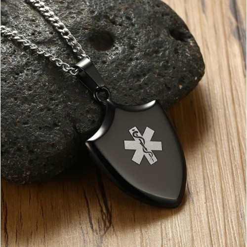 COLGANTE PLACA MÉDICA, ALÉRGICOS, ALZHEIMER