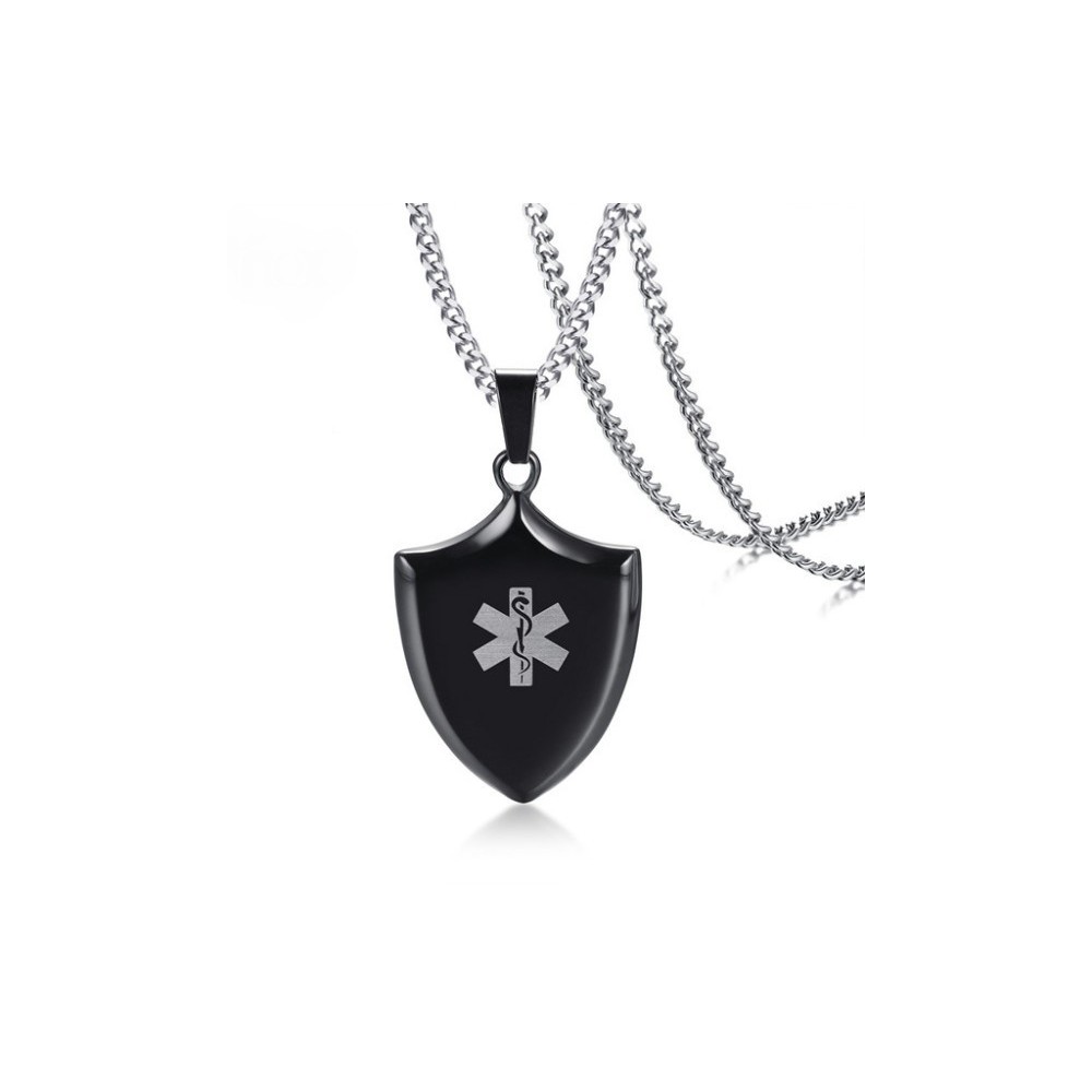 COLGANTE PLACA MÉDICA, ALÉRGICOS, ALZHEIMER