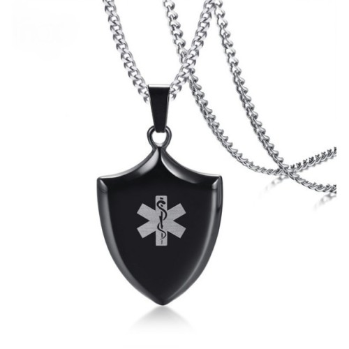 COLGANTE PLACA MÉDICA, ALÉRGICOS, ALZHEIMER