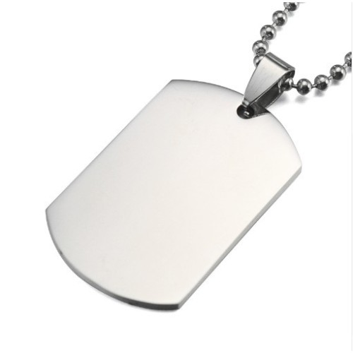 COLGANTE PLACA MÉDICA, ALÉRGICOS, ALZHEIMER, EN ACERO