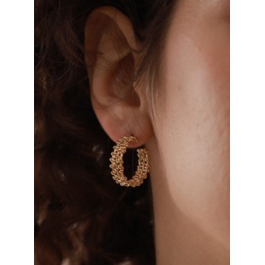 PENDIENTES SUNNY ACERO Y ORO WATERPROOF