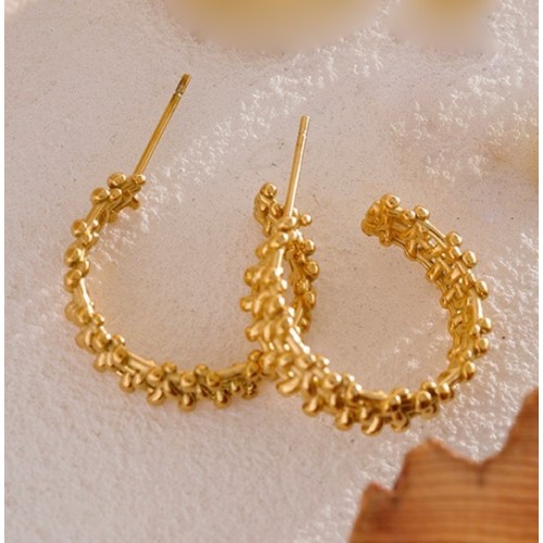 PENDIENTES SUNNY ACERO Y ORO WATERPROOF