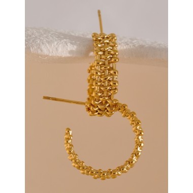 PENDIENTES SUNNY ACERO Y ORO WATERPROOF