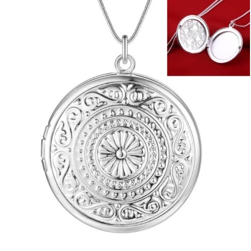 COLGANTE RELICARIO PORTAFOTOS MEDALLÓN CON PLATA 925