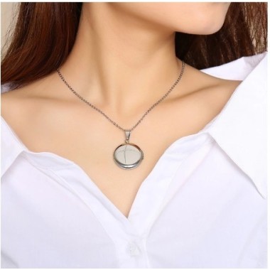 COLGANTE RELICARIO PORTAFOTOS MEDALLÓN CON PLATA 925