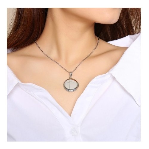 COLGANTE RELICARIO PORTAFOTOS MEDALLÓN CON PLATA 925