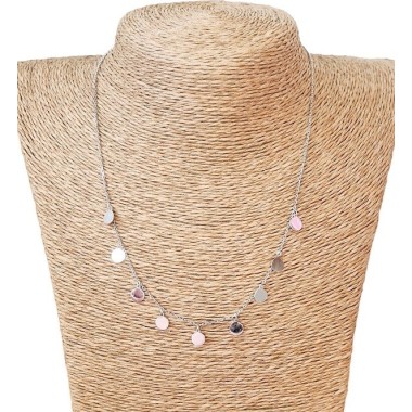 GARGANTILLA PLATA DE 1ª LEY MEDALLITAS