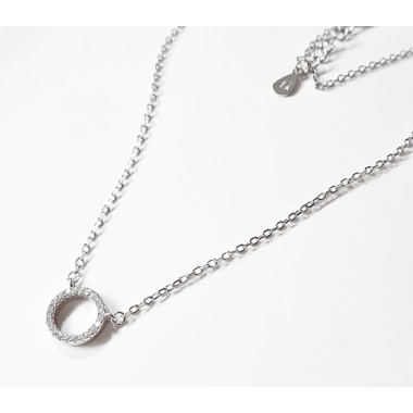 COLGANTE CÍRCULO PLATA DE 1ª LEY