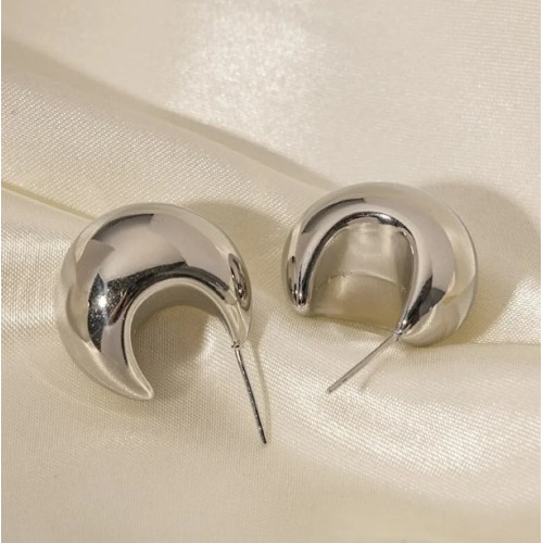 PENDIENTES ARO GRUESOS, ACERO Y ORO WATERPROOF
