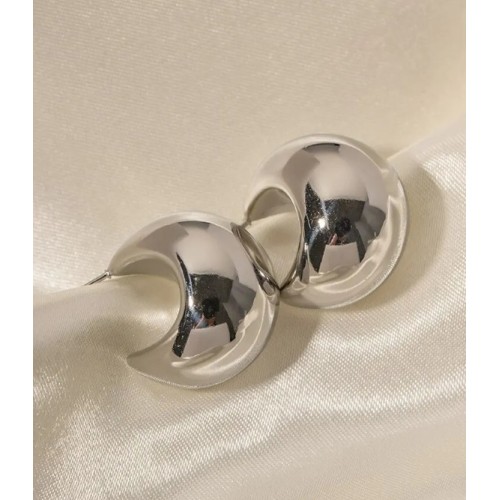 PENDIENTES ARO GRUESOS, ACERO Y ORO WATERPROOF