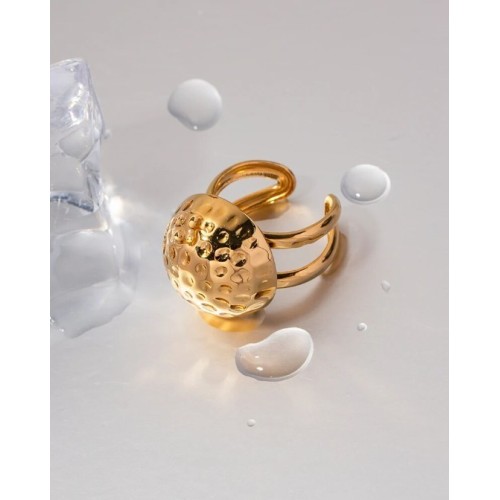 ANILLO MEDUSA ACERO Y ORO WATERPROOF