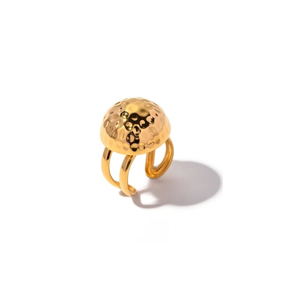 ANILLO MEDUSA ACERO Y ORO WATERPROOF