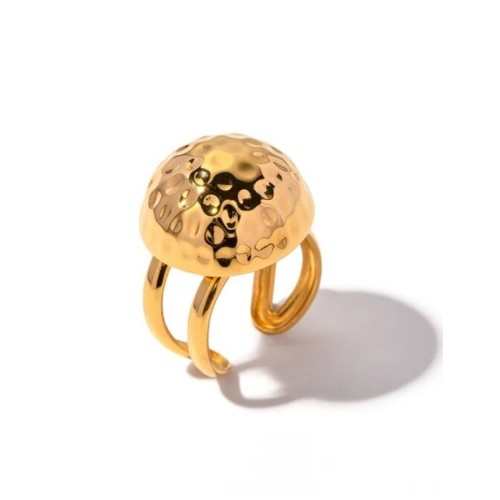 ANILLO MEDUSA ACERO Y ORO WATERPROOF