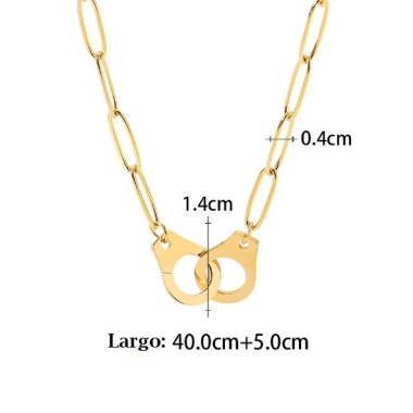 COLLAR GARGANTILLA ESPOSAS, ACERO Y ORO WATERPROOF