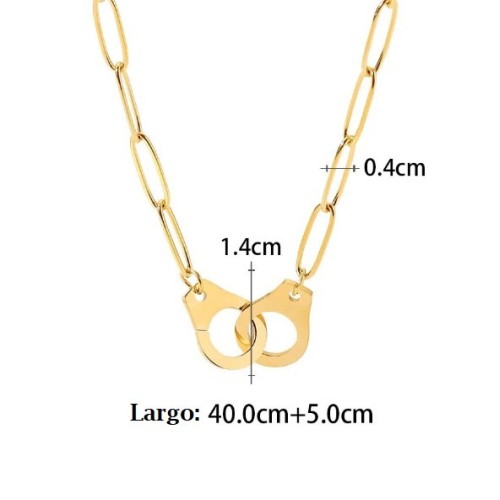 COLLAR GARGANTILLA ESPOSAS, ACERO Y ORO WATERPROOF