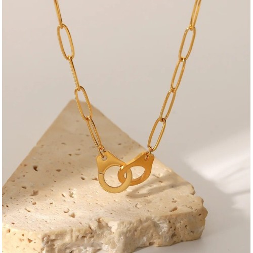 COLLAR GARGANTILLA ESPOSAS, ACERO Y ORO WATERPROOF