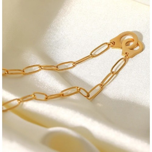 COLLAR GARGANTILLA ESPOSAS, ACERO Y ORO WATERPROOF