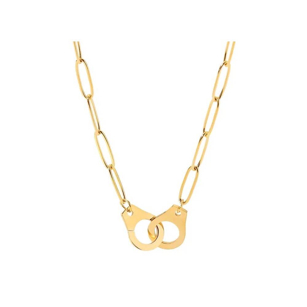 COLLAR GARGANTILLA ESPOSAS, ACERO Y ORO WATERPROOF