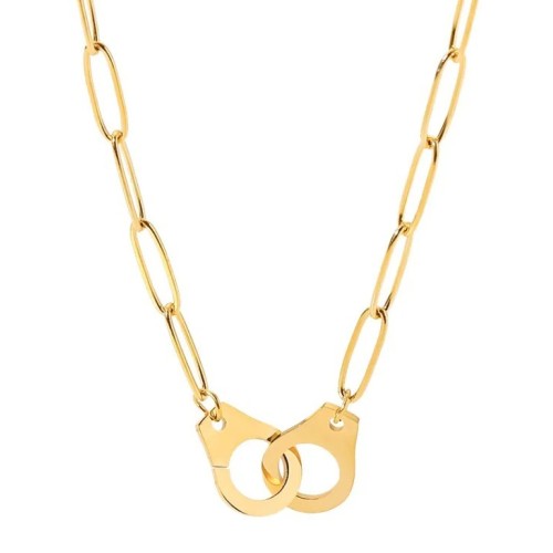 COLLAR GARGANTILLA ESPOSAS, ACERO Y ORO WATERPROOF