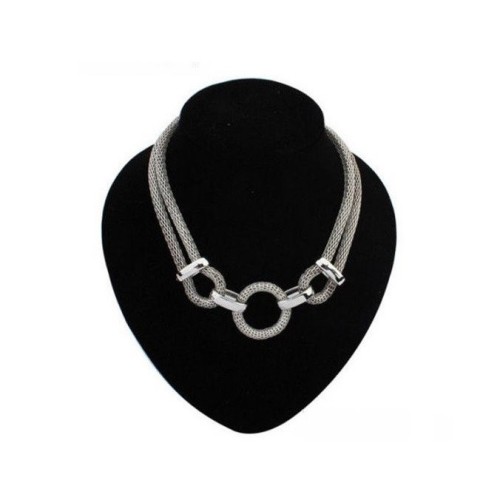 Collar gargantilla cordón calado con entrepiezas, ETNIA