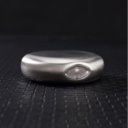 PETACA RUSA REDONDA ACERO INOX PERSONALIZADA