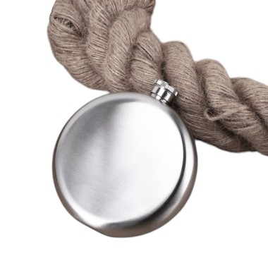 petaca rusa redonda de bolsillo personalizada