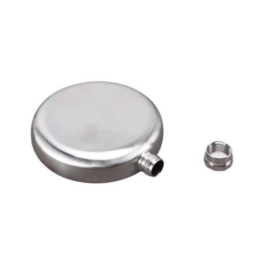 PETACA RUSA REDONDA ACERO INOX PERSONALIZADA